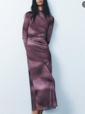 Zara Burgundy Tulle Dress